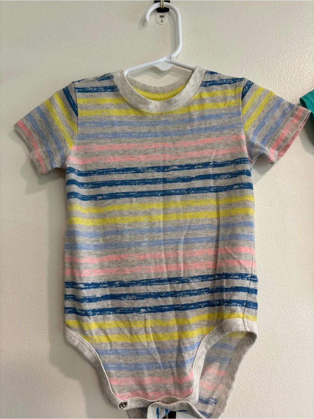 18 month summer t shirt baby boy bundle stripes neon colors